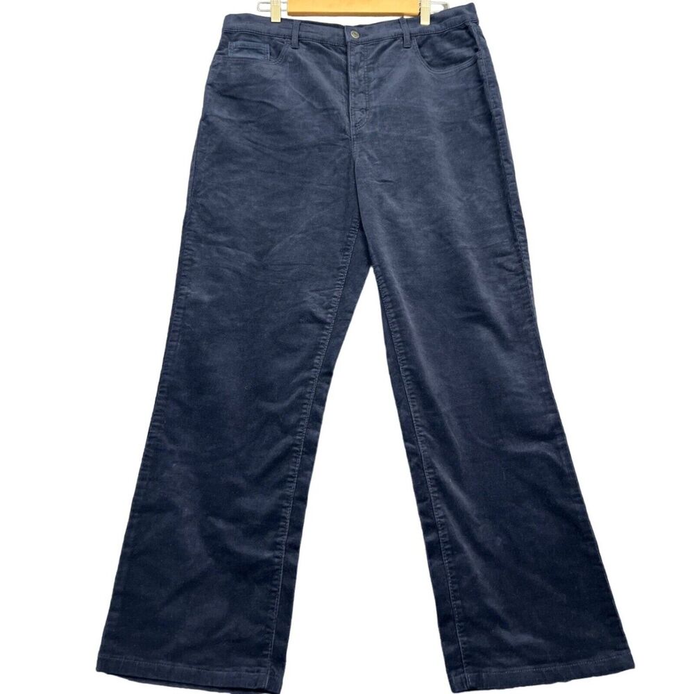 NWT Womens Loft Navy Blue Strait Crop High Rise Pants Size 32